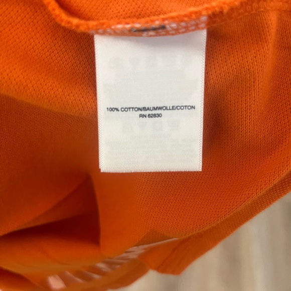 New Land's End Girls 8 School Uniform Polo Dress Pleat Orange Short Sleeve NWOT - Picture 6 of 8